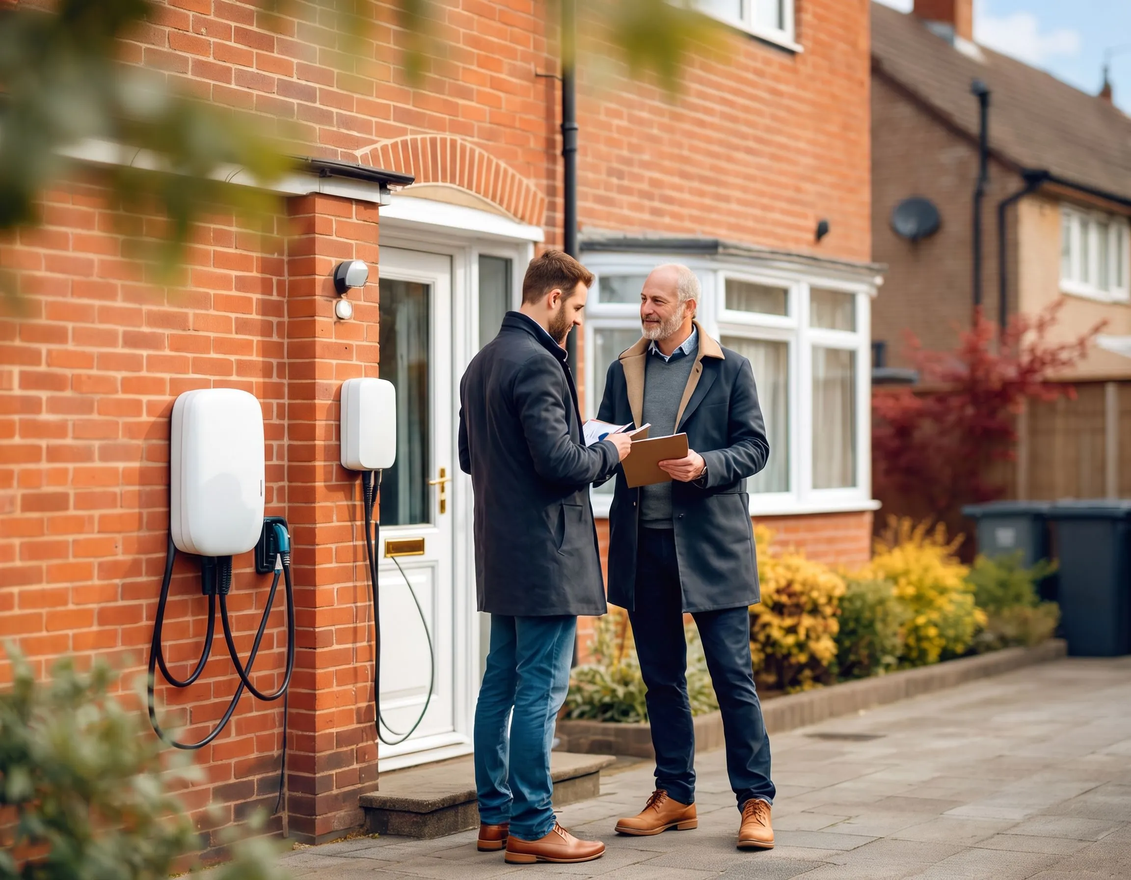 Landlord EV charger grant funded charge point fitted at a rental property driveway